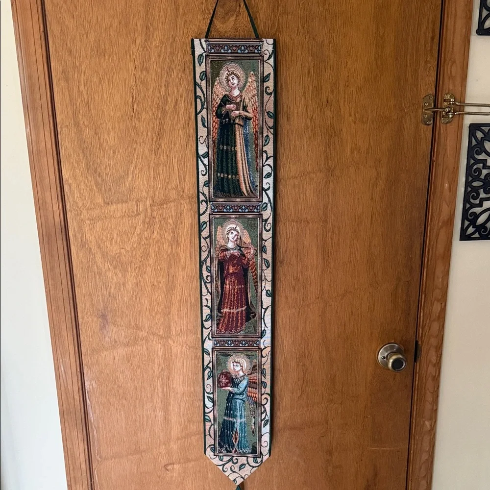 Religious Panel Tapestry Wall Hanging/Bell Pull